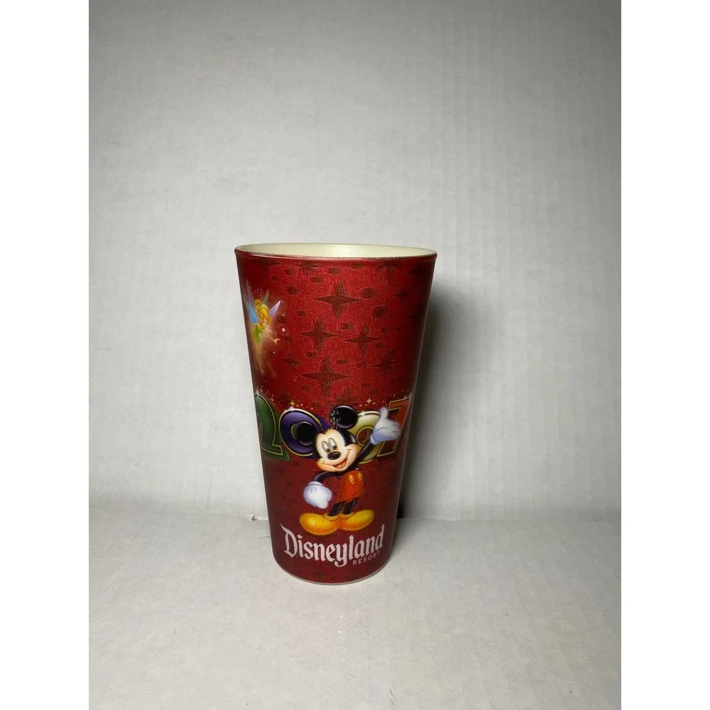 Disneyland Resort 2007 Mickey Mouse Stitch Souvenir Plastic Tumbler lenticular
